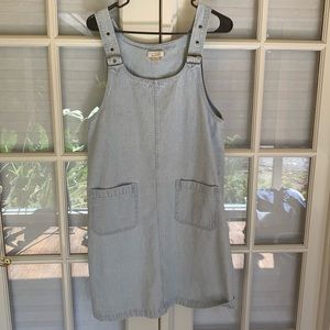 Denim overalls dress